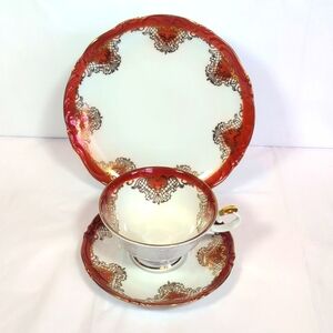 Johann Seltmann Vohenstrauss Bavarian 3 PC Tea Cup & Saucer Set